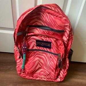 Pink Zebra JanSport Backpack